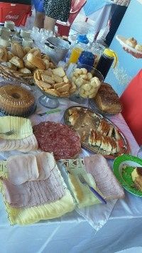 Mesa do café colonial! Muito elogiada pelos convidados! Huummm