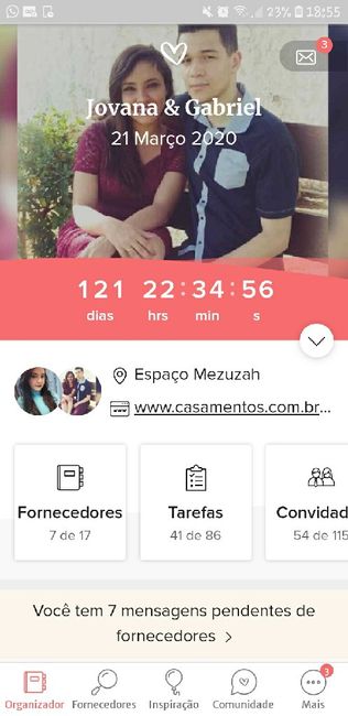 1 ano para o casamento! 1