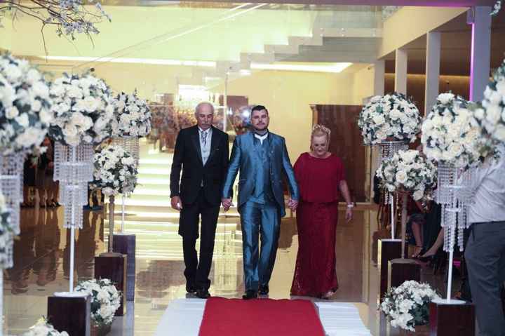 noivo e pais