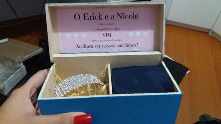 Caixinha padrinhos casados - Noiva