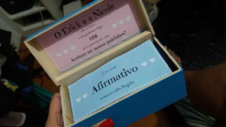 Caixinha padrinhos casados