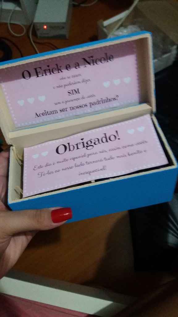 Caixinha padrinhos casados