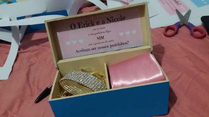 Caixinha padrinhos casados - Noivo