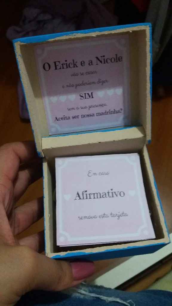Caixinha madrinhas solteiras