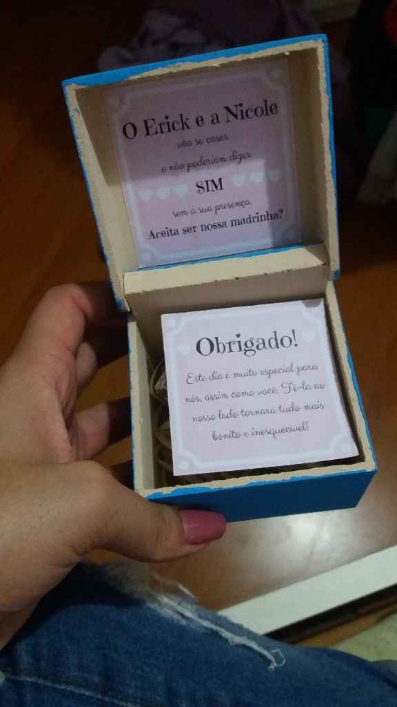 Caixinha madrinhas solteiras