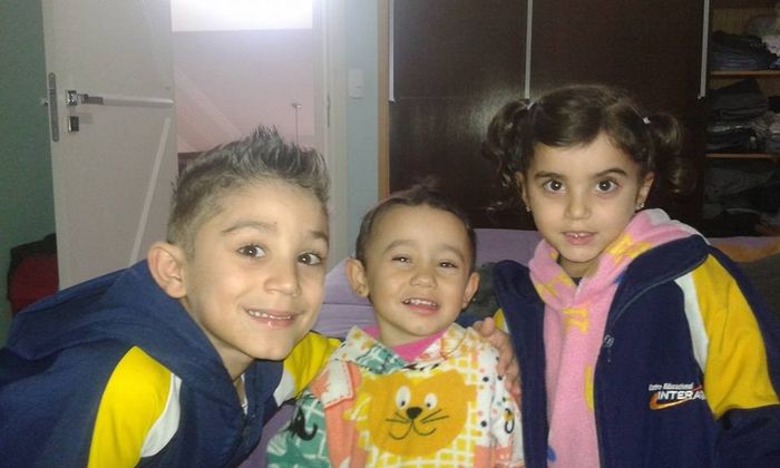 Pajem Gabriel, e floristas Julia e Rafaela