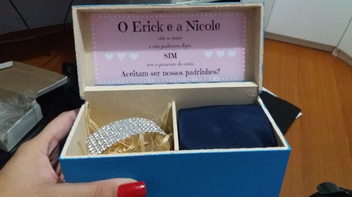 Caixinha padrinhos casados - Noiva