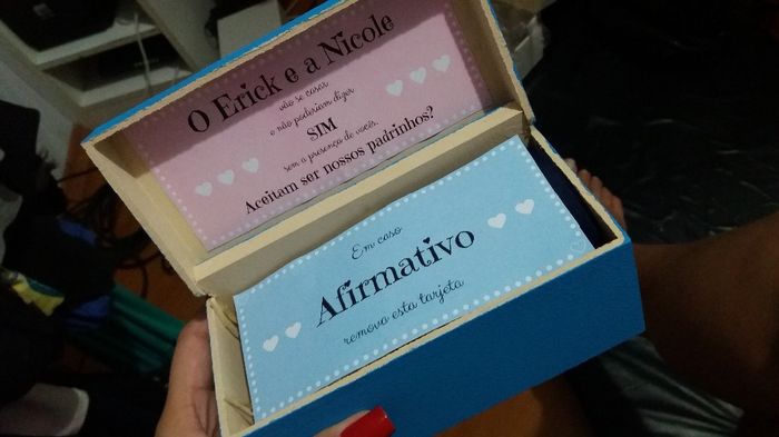 Caixinha padrinhos casados