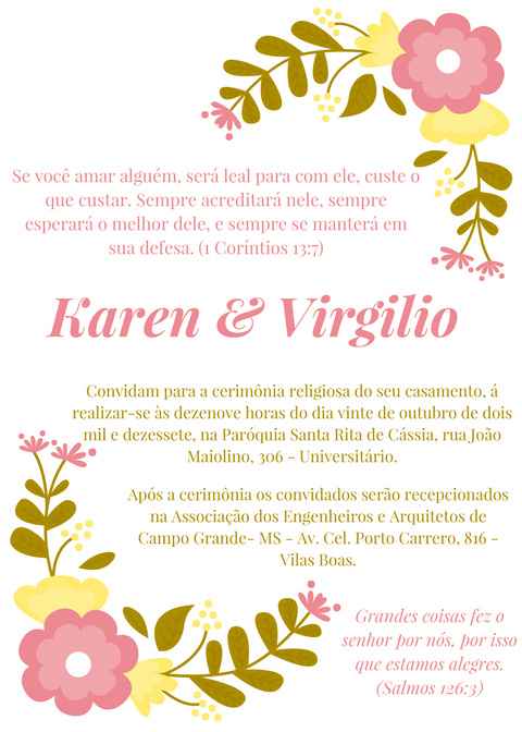 Convite de Casamento