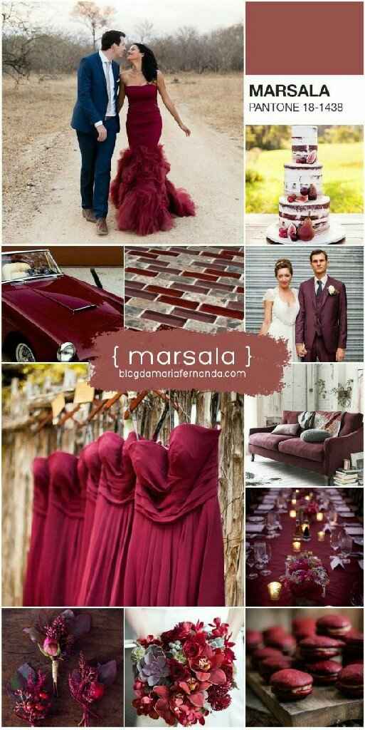 Inspirações de casamento -  marsala - 1