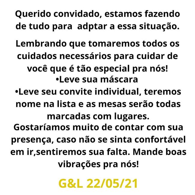 Casamento na pandemia e contato físico - 1