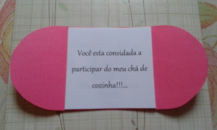 Meu convite do chá de cozinha! vem ver! - 2