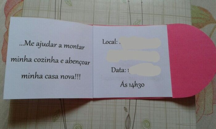 Meu convite do chá de cozinha! vem ver! - 3