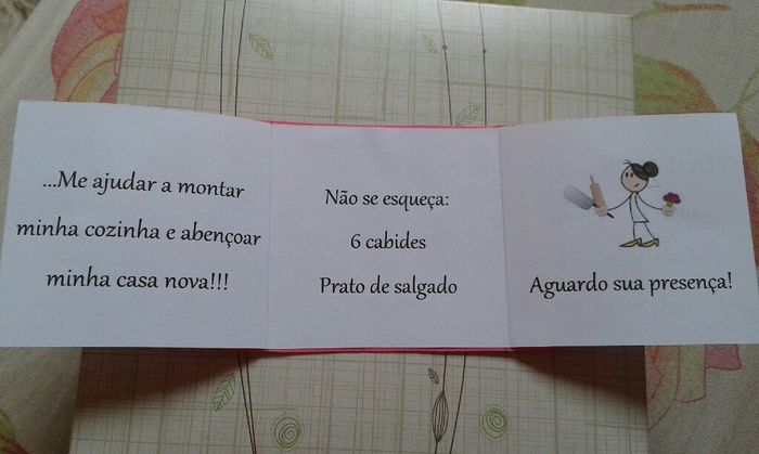 Meu convite do chá de cozinha! vem ver! - 4