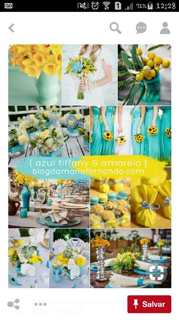 Casamento azul tifany e amarelo 🤔 - 1