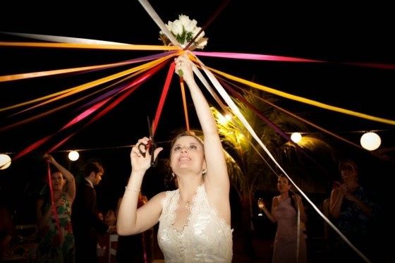 Argola para o buquê de fitas (diy) 5
