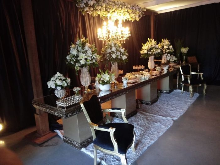 Decoração com detalhes em preto para casamento, o que você acha? - 3