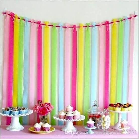 Decoracao com papel crepom💐🍃 4