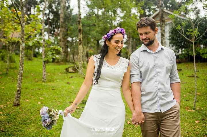 Noivinhas que look usaram no pre wedding e casamento civil - 2