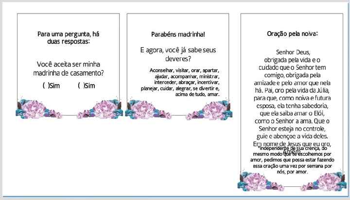 Idéia para os convites dos padrinhos e madrinhas - 5