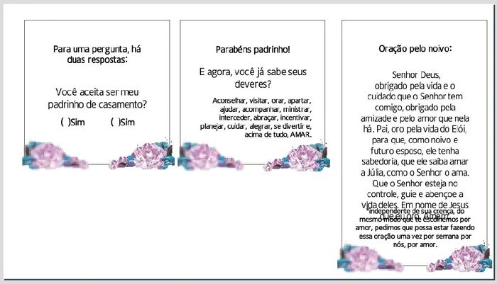 Idéia para os convites dos padrinhos e madrinhas - 3