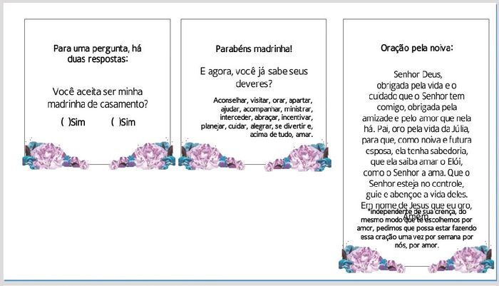Idéia para os convites dos padrinhos e madrinhas - 5