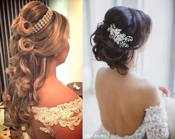 Penteado semi-preso ou preso estilo romântico
