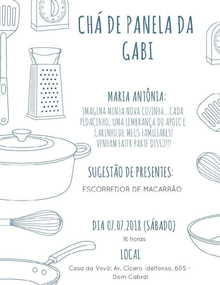 Manual da Madrinha + Convite de chá de panela modelo pronto editável - 3