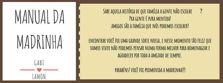Mensagem na caixa dos padrinhos - 1