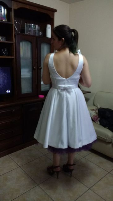 Vestido com roxo