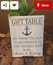 Placa de Mesa de Presentes