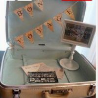 Mala vintage para ajuda em lua de mel
