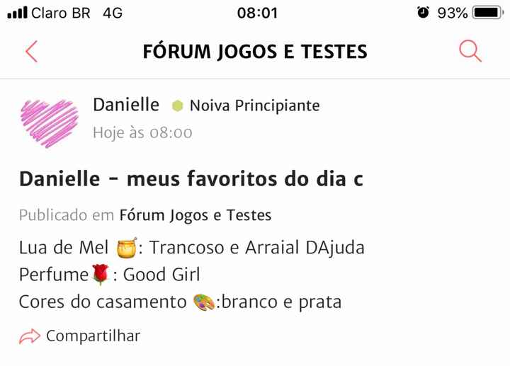 ÚLTIMO PASSO: Compartilhe seus favoritos de casamento! - 1