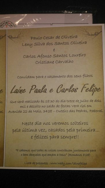 Terminei de fazer meus convites!! - 2