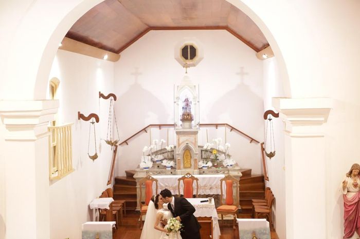 E antes de sair do altar.