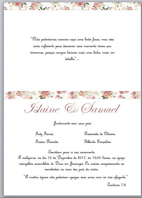 Meu convite ♥ - 1