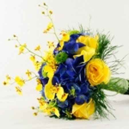 Bouquet amarelo e azul - 1