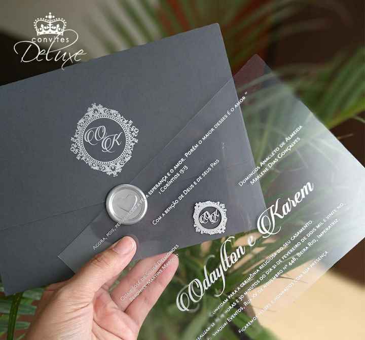 convites de casamento com Transparência - 1