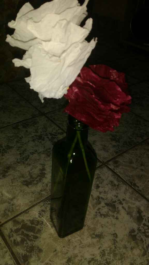 Flores de papel crepom. - 2