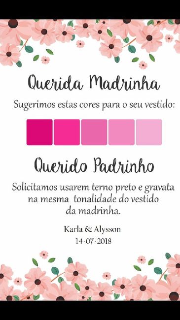 Cores para os vestidos das madrinhas - 1