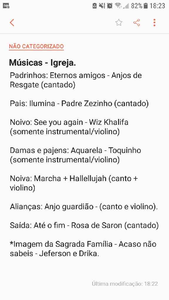 Escolha das musicas do coral - 1