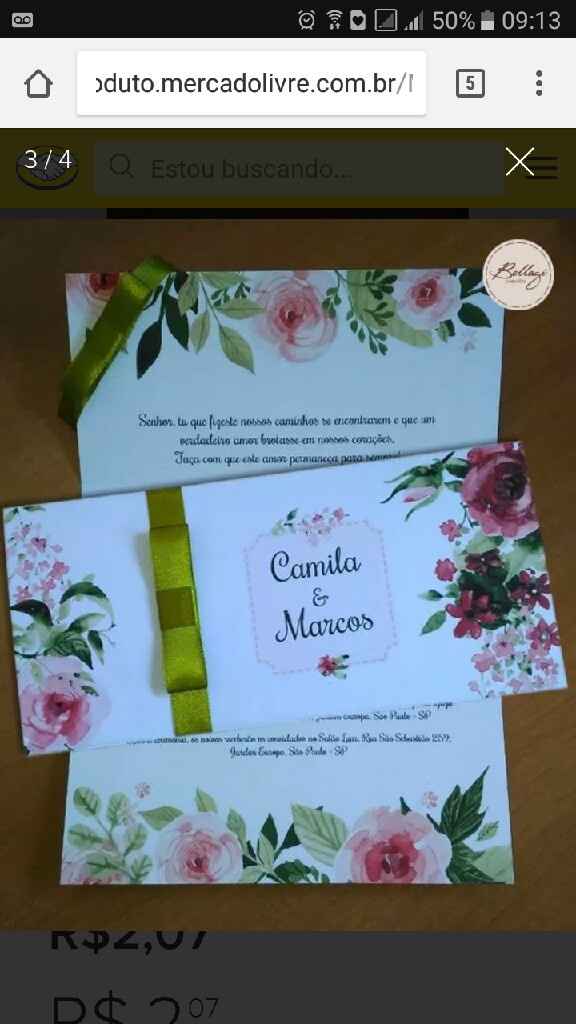 Convite floral - 1