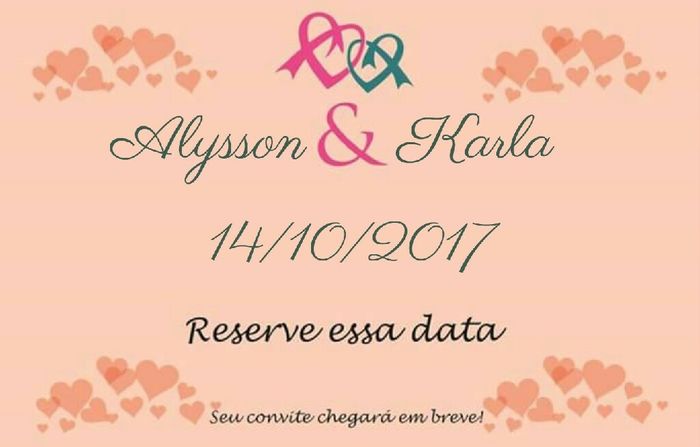Alguém tem modelo editado de save the date ? - 1