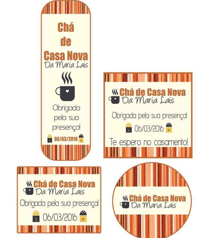 Tags para as lembrançinhas do chá de cozinha! - 1