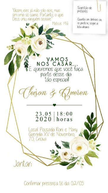 CONVITE: profissional ou DIY? 1