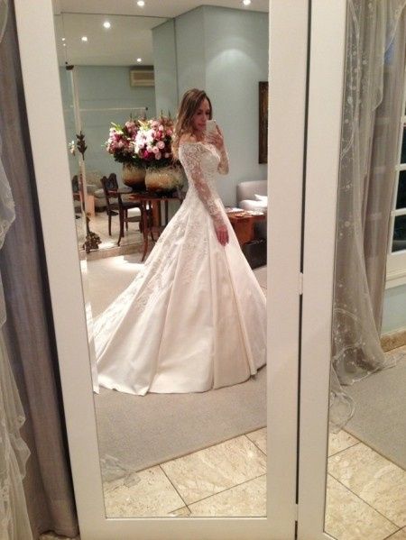 Vestido de noiva princesa, estilo bufante. - 1