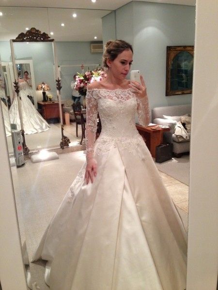 Vestido de noiva princesa, estilo bufante. - 1