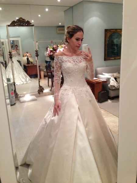 Vestido de noiva princesa, estilo bufante. - 1