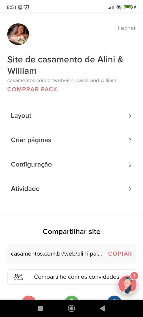 Nome no site de casamento - 2