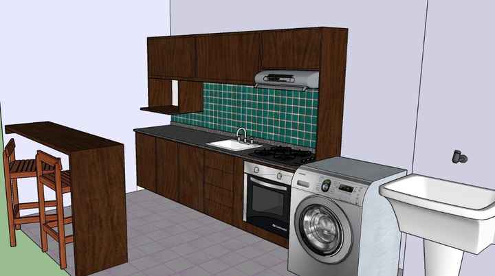 Uma ilustração do projeto da nossa cozinha